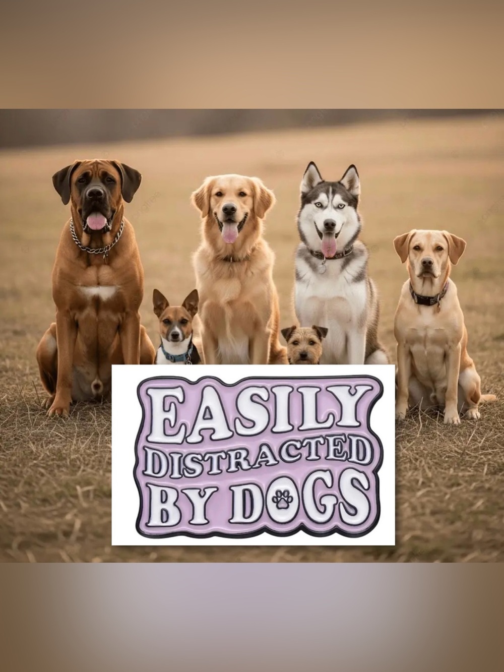 $1 dog PIN/BROOCH. ENAMEL/METAL. NEW. $1 WITH ANY $10 ORDER OR MORE